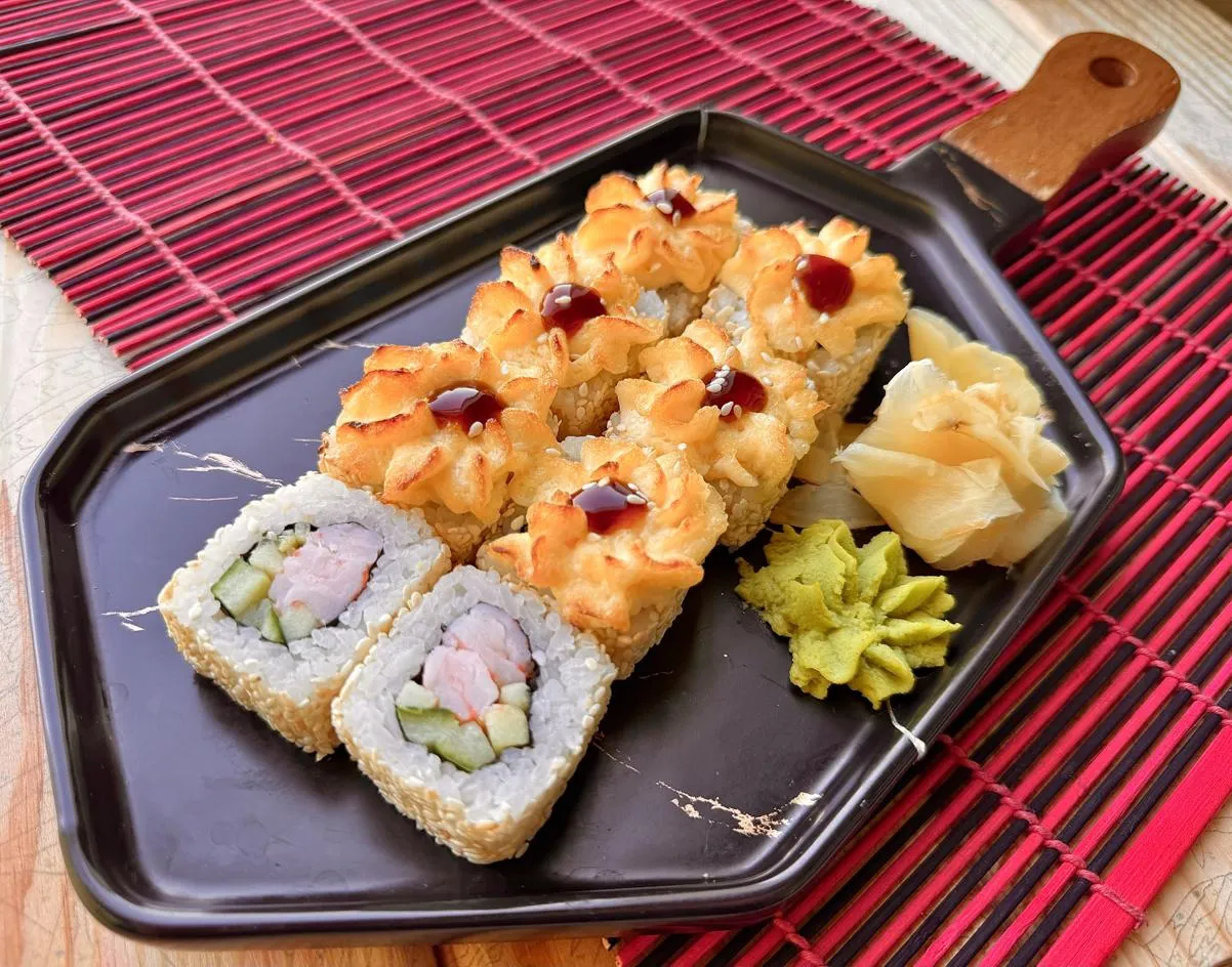 Запеченный с креветкой